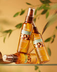 Nature Republic Argan Essential Deep Care Hair Essence – An intensive hair treatment enriched with highly concentrated argan oil, rosehip oil, and evening primrose oil to repair and nourish damaged hair.