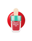 Swatches of Etude House Dear Darling Water Gel Tint – 5 vibrant shades of lip color with a moisturizing, juicy finish RD307 Watermelon