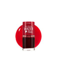 Swatches of Etude House Dear Darling Water Tint – vibrant cherry and strawberry shades with a smooth, non-sticky texture
