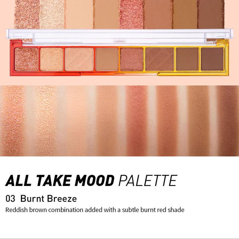 A compact Single File Eye Shadow Palette featuring 8 versatile shades in matte, pearl glitter, and shimmer finishes, perfect for creating a range of eye looks.