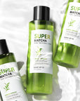 Some By Mi Super Matcha Pore Tightening Toner – A two-part toner with Matcha Water and soothing ingredients like Willow Bark, Tea Tree, and Centella to control oil, tighten pores, and calm skin.