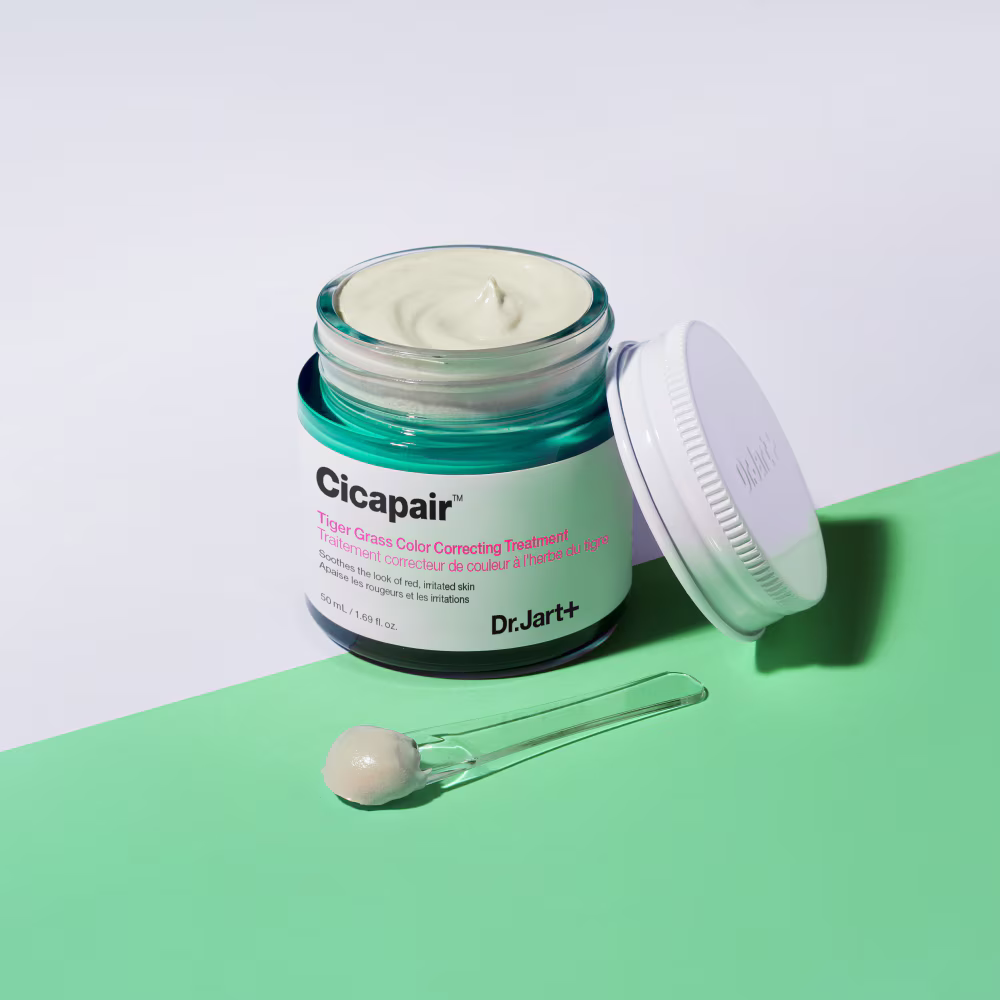 Dr. Jart Cicapair Tiger Grass Color Correcting Treatment – green-to-beige cream that reduces redness and evens skin tone