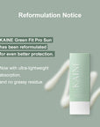 Kaine Green Fit Pro Sun SPF 50+ Sunscreen - sweat-proof, lightweight, and hydrating sunscreen for sensitive skin with strong UV protection