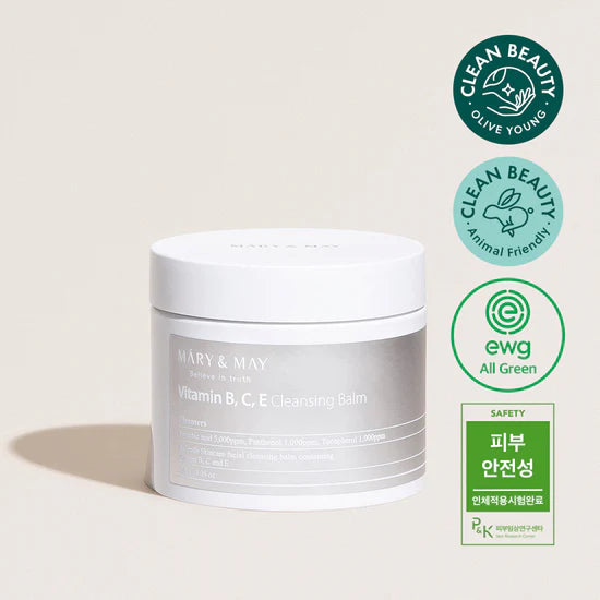 Mary&May Vitamin B C E Cleansing Balm - Featuring the eco-friendly, cruelty-free label indicating no animal testing and safe ingredients.