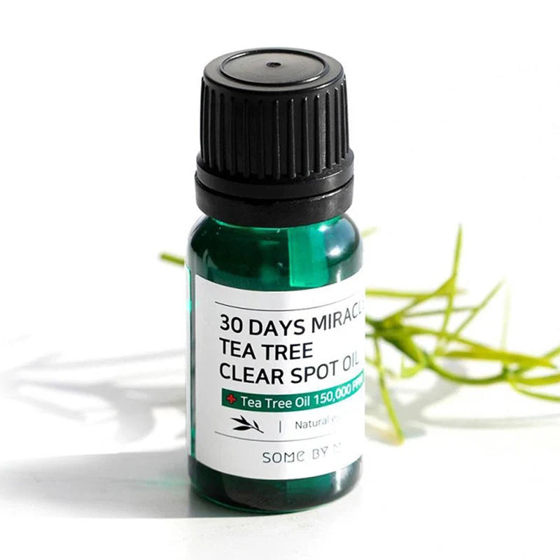 Some By Mi 30 Days Miracle Tea Tree Clear Spot Oil – 10ml acne treatment with 15% Tea Tree Oil to reduce acne, redness, and swelling.