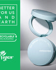 Innisfree No Sebum Mineral Pact packaging – 8.5g compact, vegan and free from parabens and mineral oil, ideal for setting makeup and controlling shine