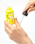 TIA'M Vitab3 Source Serum – Close-up of the serum’s light, smooth texture that absorbs easily into the skin, providing hydration, brightening, and improving overall skin tone.