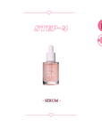 korean Skincare routine for dry skin 4th product Anua Peach 70 Niacin Serum - brightening serum with niacinamide and peach extract for hydration and glow