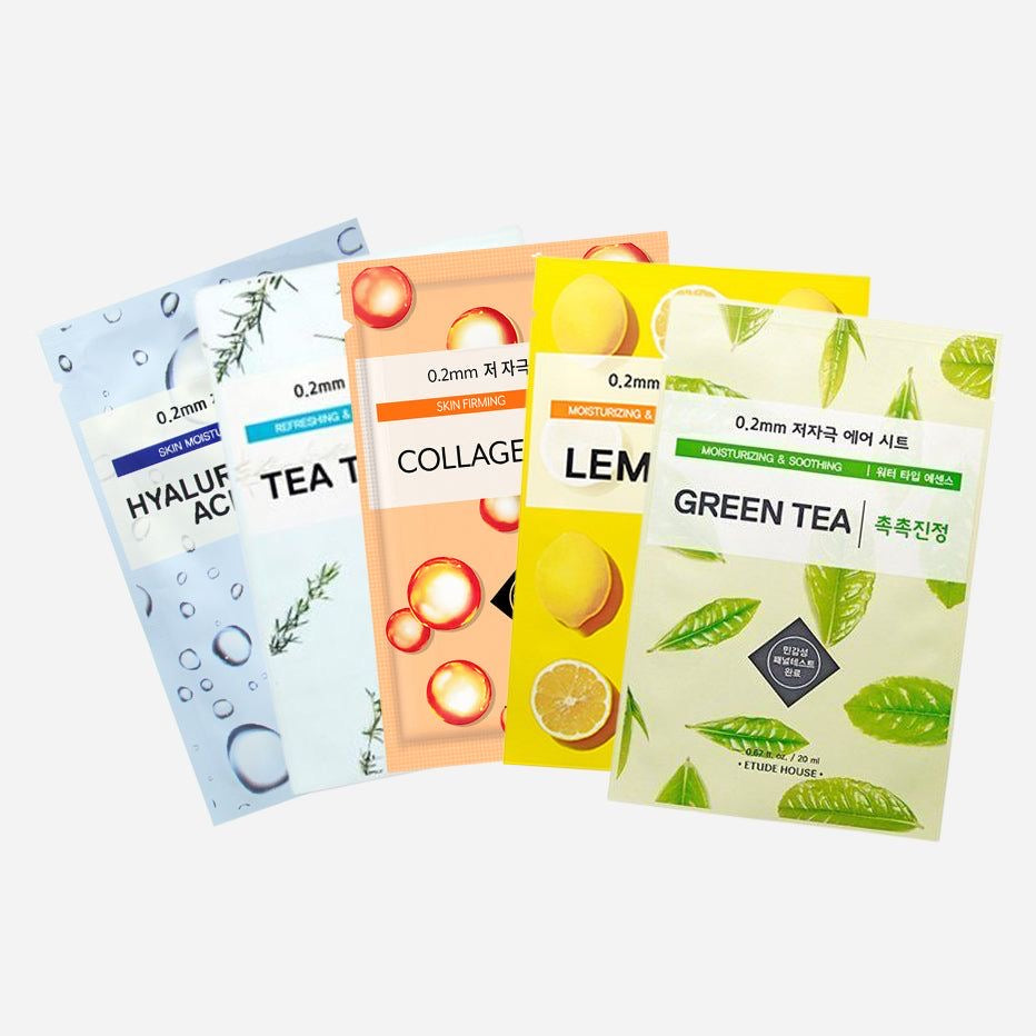 Etude House 0.2mm Therapy Air Sheet Mask – eco-friendly, biodegradable sheet mask for hydration, soothing, and brightening skin