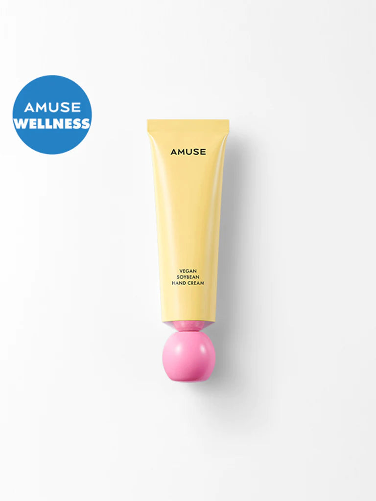 AMUSE Vegan Soybean Hand Cream – strengthens skin barrier and improves texture with shea butter and collagen peptides