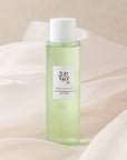 Beauty of Joseon Green Plum Refreshing Toner AHA+BHA, 150ml, made with 25% plum water and 2% mung bean extract to exfoliate, hydrate, and improve skin texture