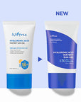 Isntree Hyaluronic Acid Watery Sun Gel packaging – 50ml tube with light, non-greasy sunscreen gel, ideal for sensitive skin and daily sun protection
