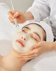Some By Mi Super Matcha Pore Clean Clay Mask – Close-up of the clay mask applied to the face, showing its smooth texture and deep-cleaning effects on pores and blackheads.