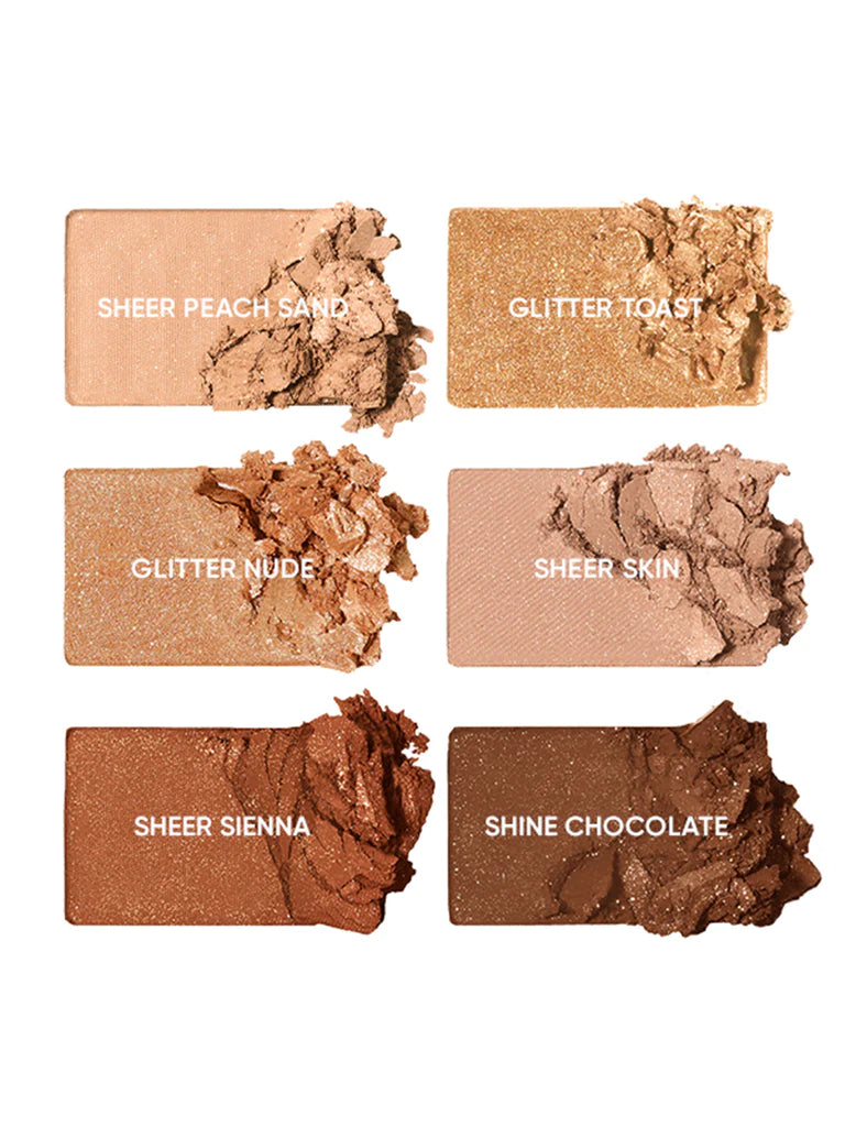 AMUSE Eye Vegan Sheer Palette – 100% vegan and cruelty-free with milky matte, satin, and glitter textures