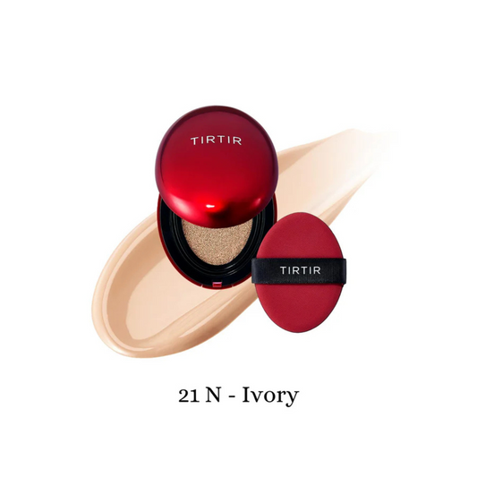 TIRTIR Mask Fit Red Cushion Foundation – A long-lasting cushion foundation that offers a dewy, glass-like finish with 72-hour wear. Perfect for achieving smooth, glowing skin with buildable coverage and hydration.