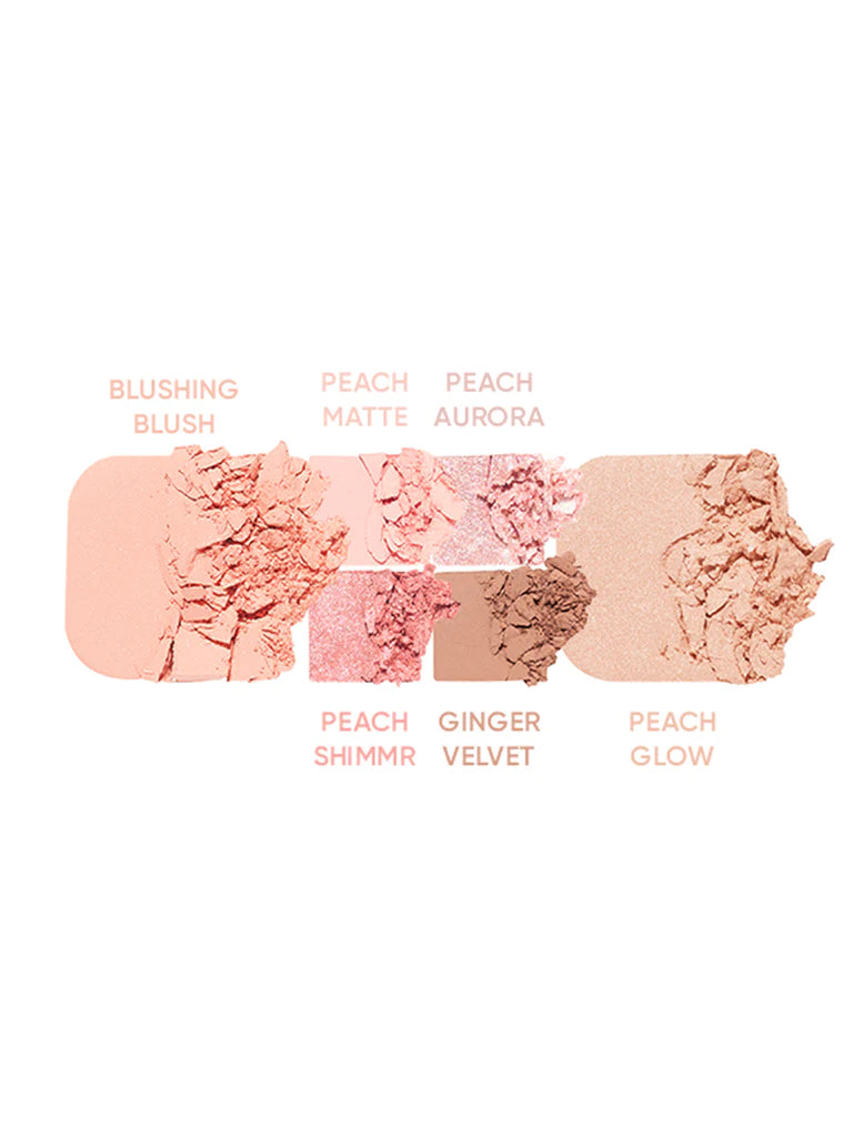 AMUSE Vegan Face All Palette – features five unique textures: matte, jelly glitter, shimmer, blush, and highlighter