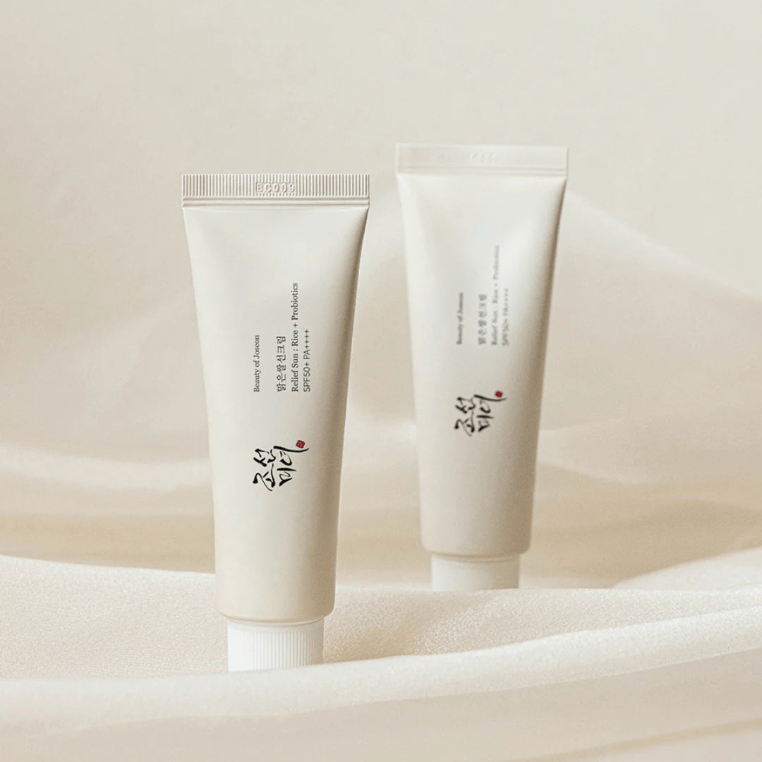 Beauty of Joseon Relief Sun Rice + Probiotics SPF 50+ PA++++ sunscreen, 50ml, a lightweight, non-greasy sunscreen with rice extract and probiotics for hydration and sun protection