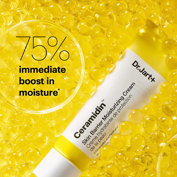 Applying Dr. Jart Ceramidin Cream – smooth, non-greasy formula that quickly absorbs to moisturize and protect sensitive skin