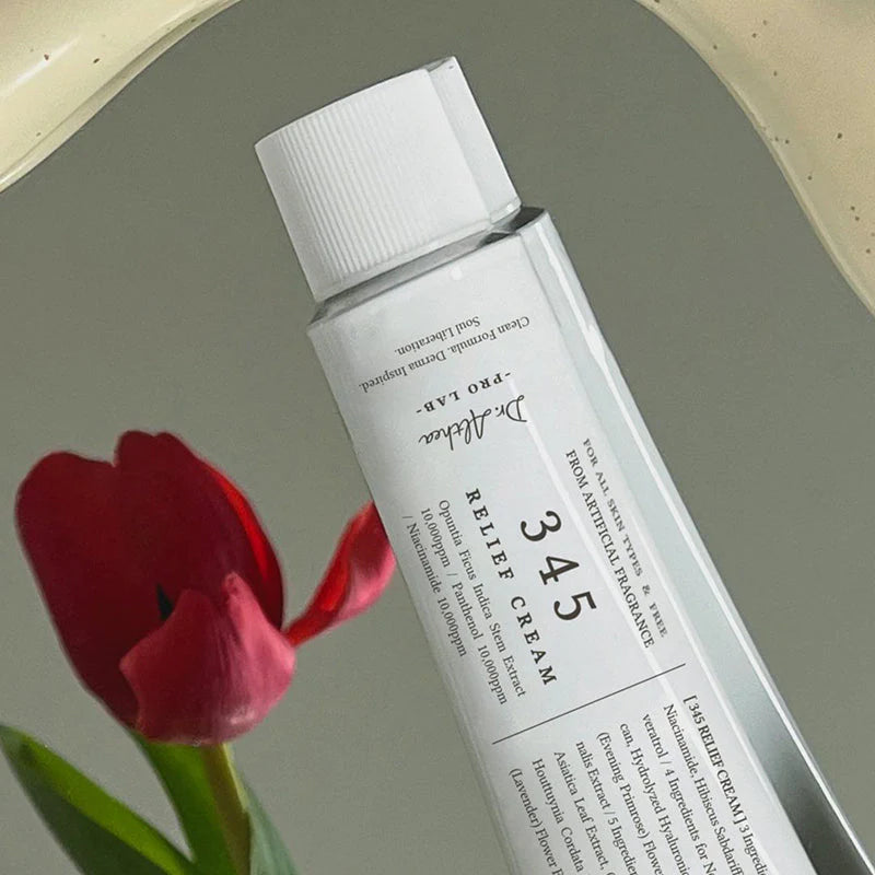 Dr. Althea 345 Relief Cream key ingredients – Niacinamide, Panthenol, and Centella Asiatica to promote healing and hydration