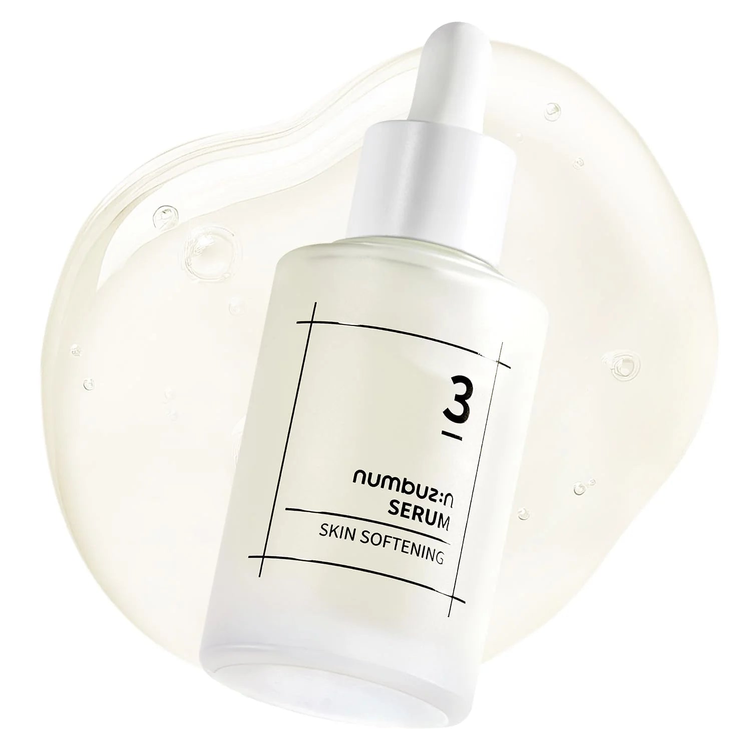Close-up of the serum being dispensed, showing its lightweight, fast-absorbing texture without any sticky residue, emphasizing deep hydration and smooth skin.