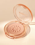 Peripera Pure Blushed Sunshine Cheek blush compact featuring three shades: Milktea Coral, Afternoon Red, and Dusky Rose. The blush provides a natural, sun-kissed glow with a smooth, soft finish for a radiant, fresh complexion.