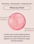 Heimish Bulgarian Rose Hydrogel Eye Patch packaging with calming rose scent and nourishing ingredients for the delicate skin around the eyes