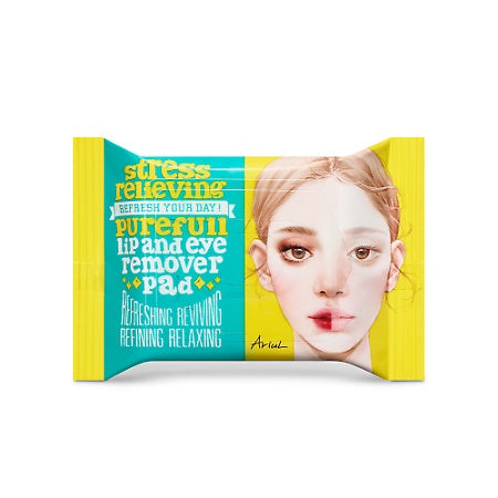 Ariul Stress Relieving Pure Full Lip & Eye Remover Pads with natural oils and extracts for gentle makeup removal