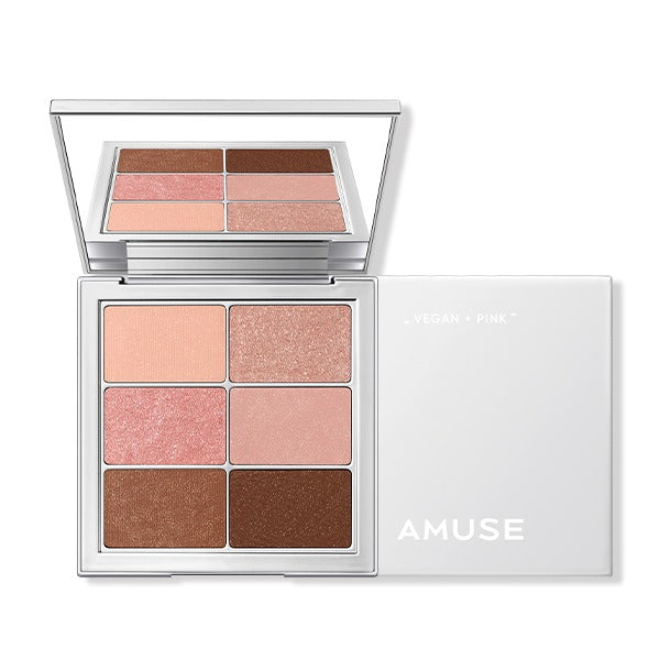 AMUSE Eye Vegan Sheer Palette – 100% vegan and cruelty-free with milky matte, satin, and glitter textures