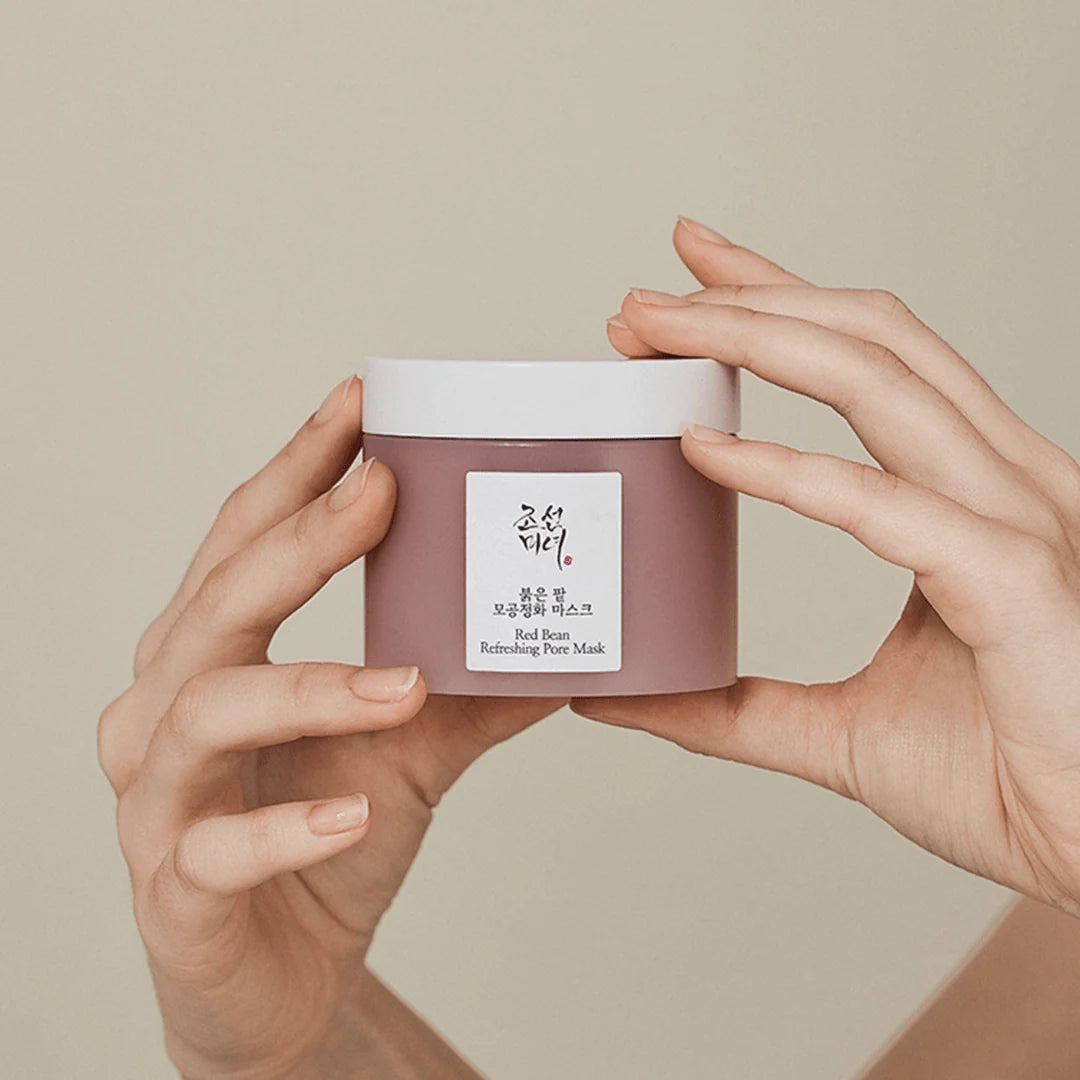 Beauty of Joseon Red Bean Refreshing Pore Mask, 140ml, a pore-cleansing mask with red bean extract and kaolin clay to remove excess oil and dead skin