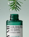 Some By Mi AHA BHA PHA 30 Days Miracle Toner – Exfoliating toner with AHA, BHA, PHA, tea tree extract, and niacinamide for clear, smooth, and bright skin.