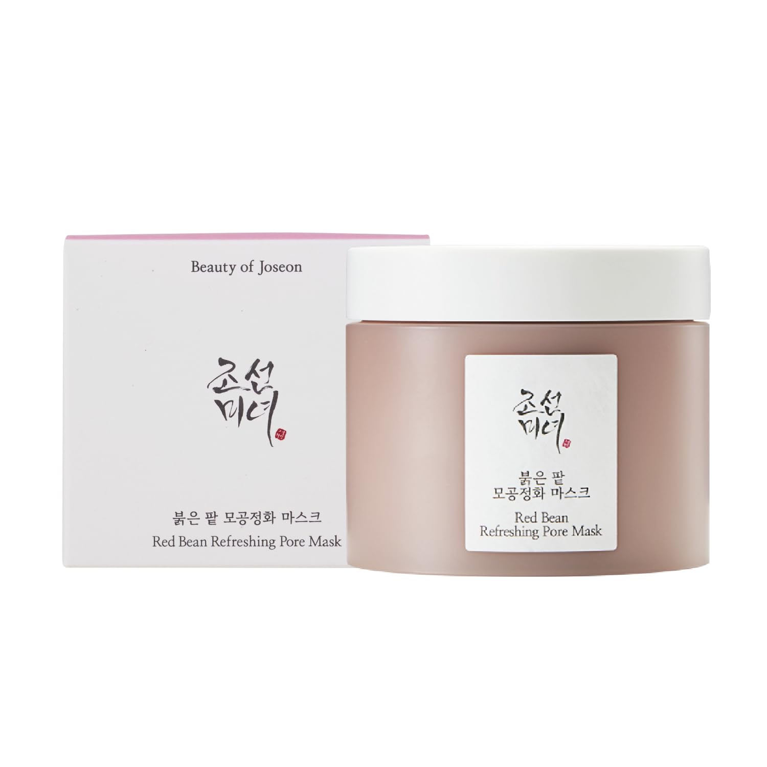 Beauty of Joseon Red Bean Refreshing Pore Mask, 140ml, a pore-cleansing mask with red bean extract and kaolin clay to remove excess oil and dead skin