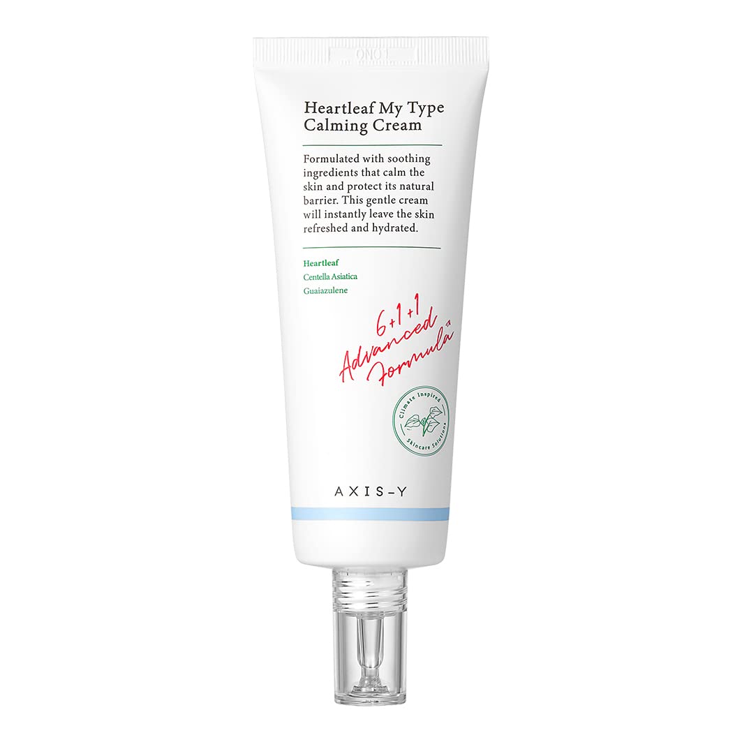AXIS-Y Heartleaf My Type Calming Cream: Lightweight, water-based moisturizer for soothing and hydrating sensitive skin, ideal for a glowing complexion