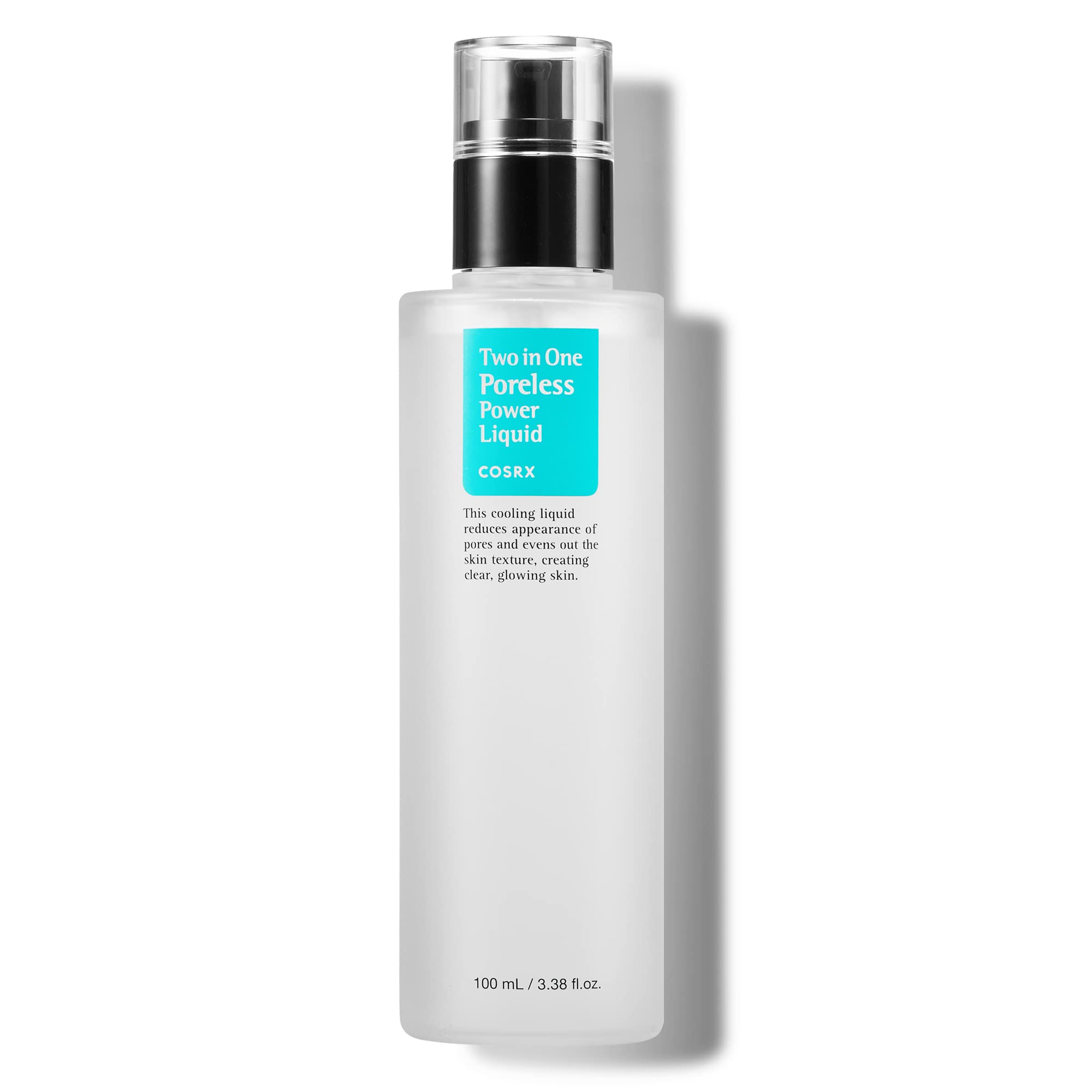 COSRX Two In One Poreless Power Liquid – pore-tightening essence and toner in one to visibly reduce large pores and control excess oil