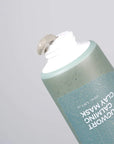 Close-up of Isntree Real Mugwort Clay Mask's smooth, thick texture, ideal for exfoliating and purifying skin