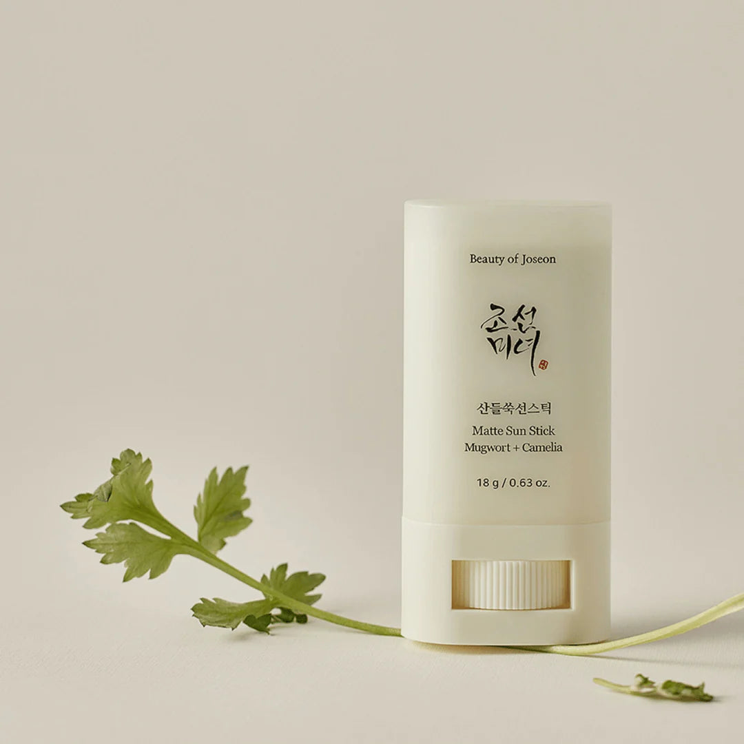 Beauty of Joseon Matte Sun Stick with a non-greasy matte formula that controls oil and shine, leaving a smooth, soft finish on the skin