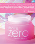 Close-up of Banila Co Clean It Zero Cleansing Balm Original showing its smooth balm-to-oil texture, perfect for dissolving makeup and dirt with a gentle, hydrating cleanse