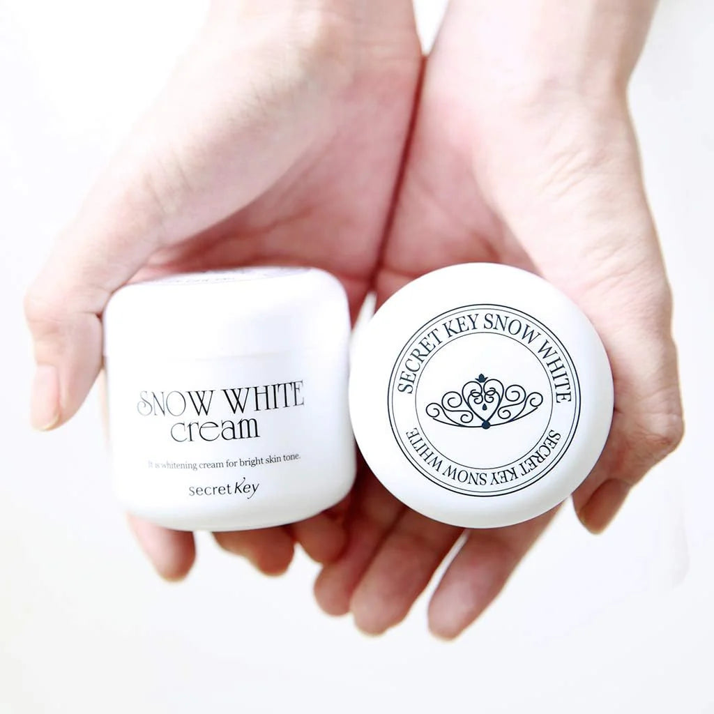 Secret Key Snow White Cream 50ml – All-in-one whitening cream for brighter, glowing skin with niacinamide to prevent dark spots.