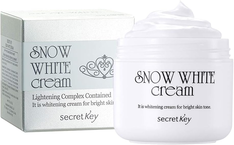 Secret Key Snow White Cream 50ml – All-in-one whitening cream for brighter, glowing skin with niacinamide to prevent dark spots.