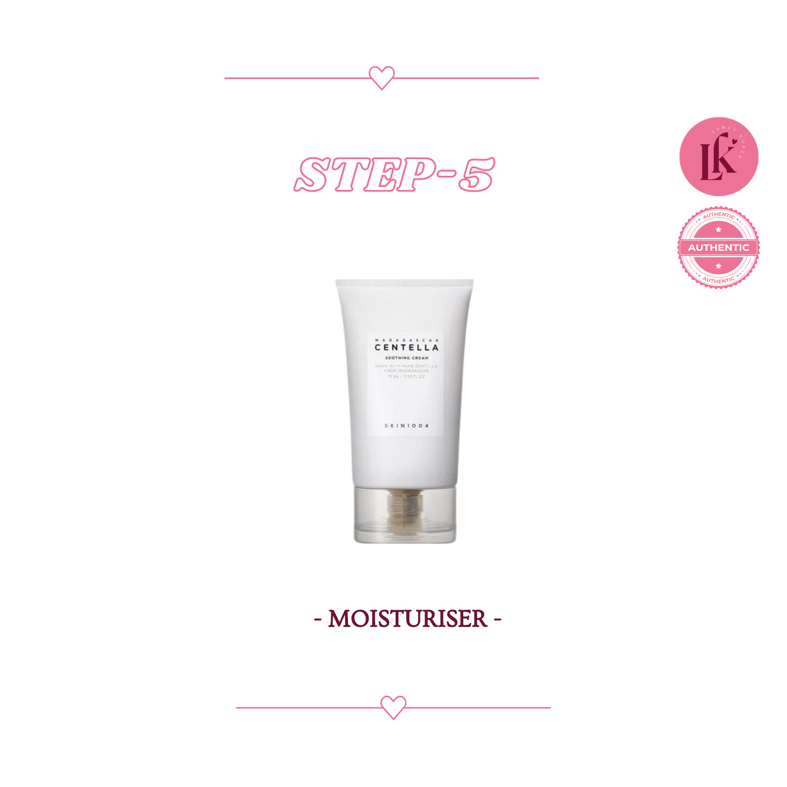 Korean Skincare routine for oily skin 5th product SKIN1004 Madagascar Centella Soothing Cream - hydrating cream with Centella Asiatica for balanced, non-oily skin