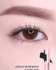 Displaying the 5 color options of Lilybyred AM9 to PM9 Survival Color Cara Mascara – Choco Brown, Rosy Brown, Ginger Brown, Mocha Brown, and Black Brown.