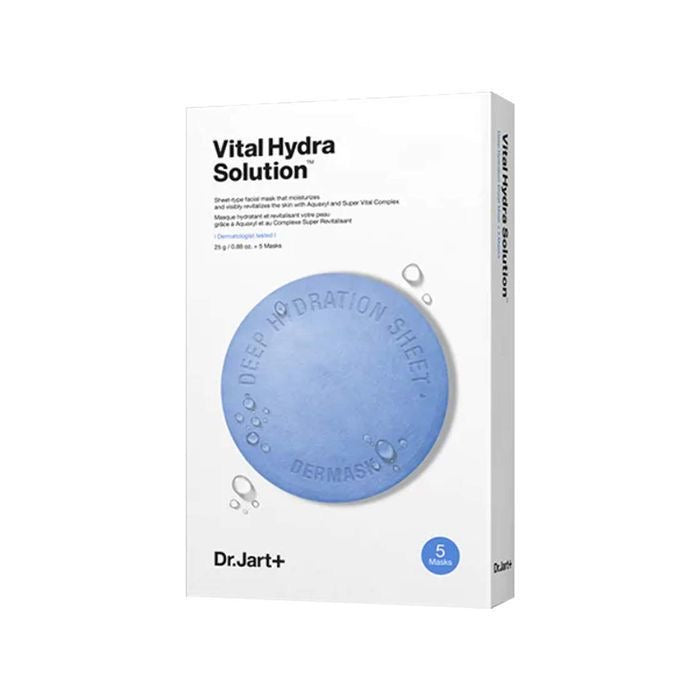 Dr. Jart Dermask Vital Hydra Solution – hydrating sheet mask that locks in moisture and strengthens the skin's moisture barrier