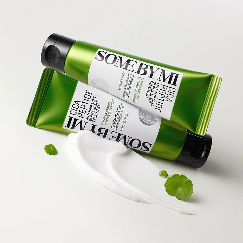 Some By Mi Cica Peptide Anti Hair Loss Derma Scalp Treatment – Key ingredients like Cica and 11 peptides help nourish, strengthen, and repair hair, improving scalp health.