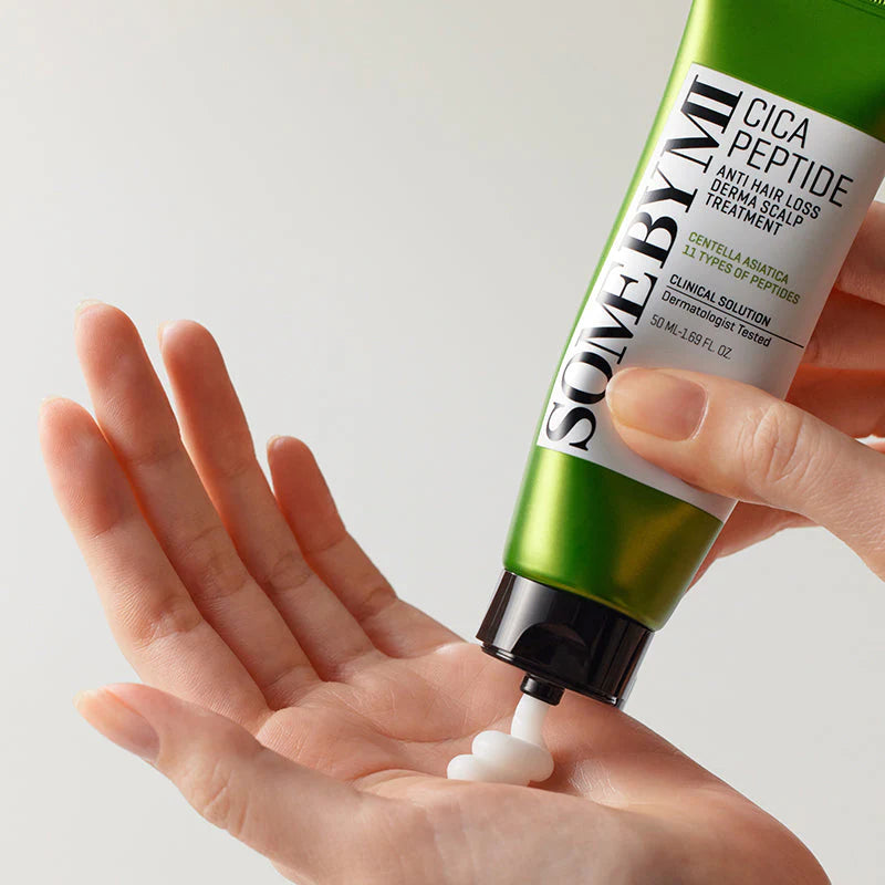 Some By Mi Cica Peptide Anti Hair Loss Derma Scalp Treatment – Smooths and detangles hair, making it easier to comb and manage, while adding shine and moisture.