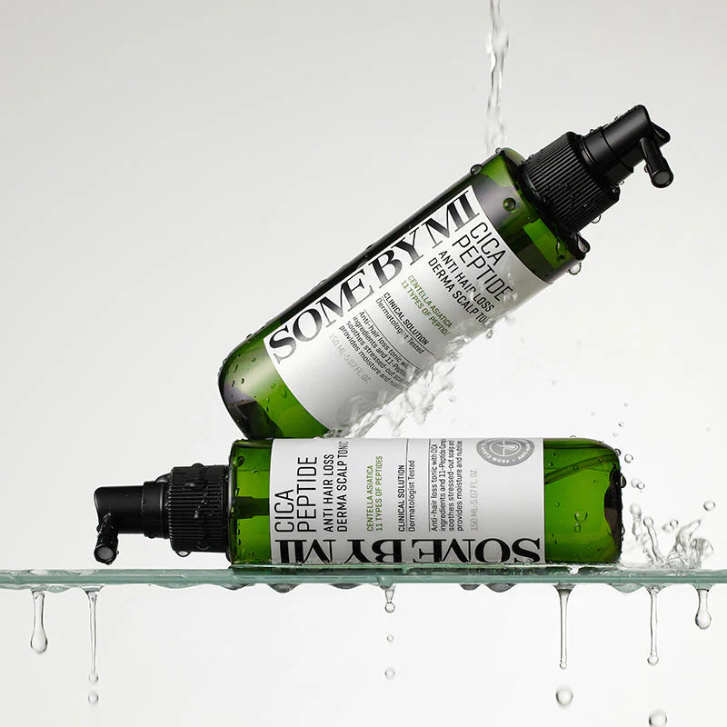 Some By Mi Cica Peptide Anti Hair Loss Derma Scalp Tonic – A hair tonic with 11 peptides and Cica to nourish the scalp, reduce hair loss, and promote stronger, healthier hair.