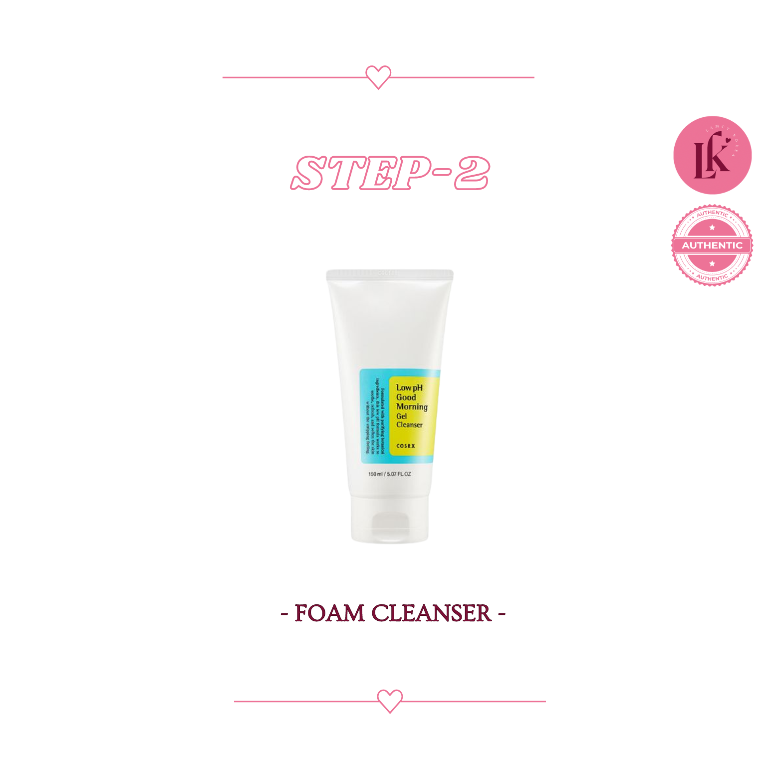 Korean Skincare for combination skin 2nd product Cosrx Low pH Good Morning Gel Cleanser - mild cleanser for balanced and refreshed skin