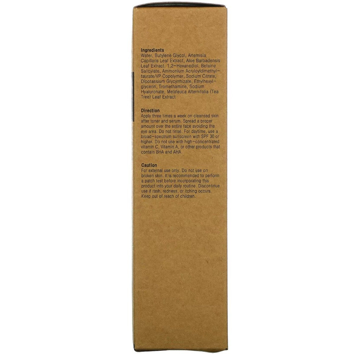 Packaging of Purito BHA Dead Skin Moisture Gel showing the 100 ml bottle, with a clean and natural design, highlighting its gentle exfoliating and moisturizing properties ideal for acne-prone and sensitive skin.