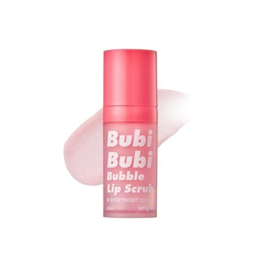 Unpa Bubi Bubi Bubble Lip Scrub – A gentle lip scrub that exfoliates dry, flaky lips and removes lip makeup, leaving your lips soft, smooth, and moisturized with the unique gel-to-bubble transformation.