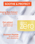 Banila Co Clean It Zero Cleansing Balm Nourishing 100ml, vegan balm-to-oil formula for removing waterproof makeup, deeply hydrating, and nourishing dry skin with Ginseng Root and Berry