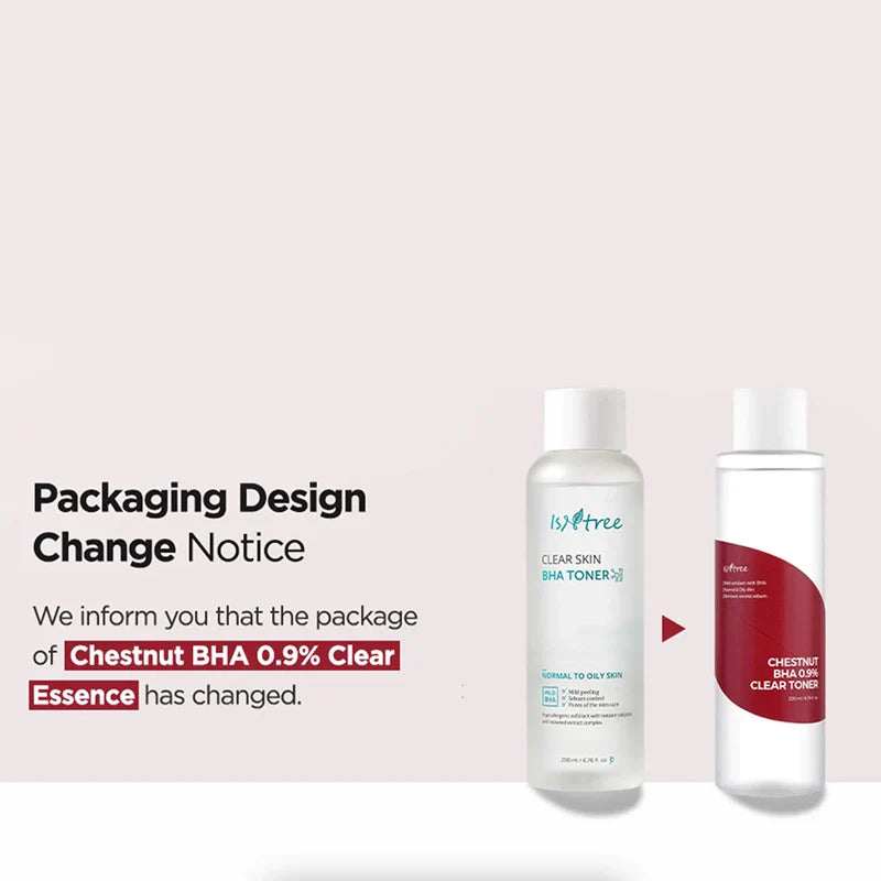 Isntree Clear Skin BHA Toner packaging – 200ml bottle designed to remove blackheads, control oil, and keep skin hydrated, perfect for oily and acne-prone skin