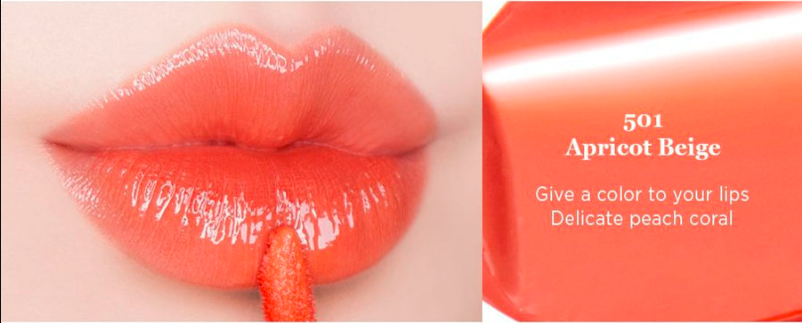 Before and after using Moonshot Tint Fit Shine – Showing lips with a glossy, lustrous shine and vibrant color that lasts all day, without feeling heavy or sticky.